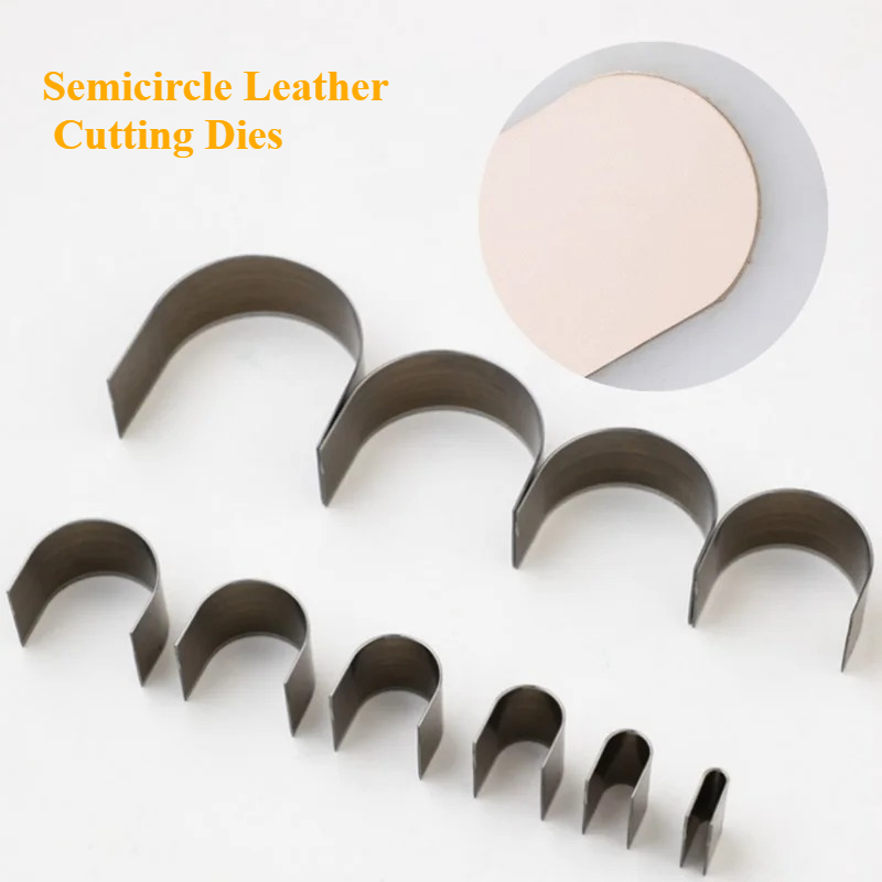 Leathercraft Japan - 10Pcs/Set Semicircle Leather Cutting Dies, 5-55mm