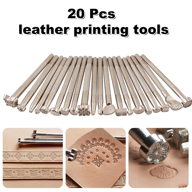 Leather Work Organiser - 20Pcs Leather Stamping Tools Leather Working