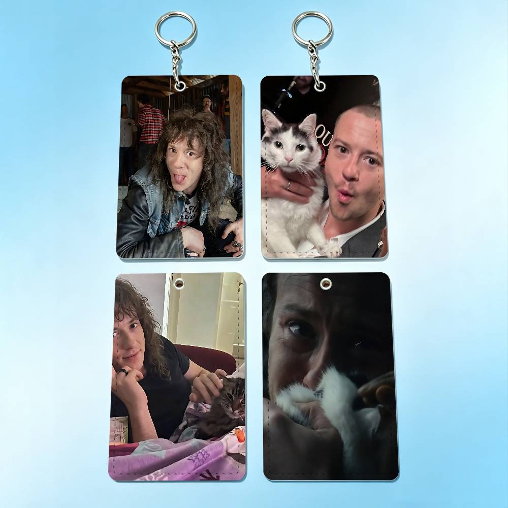 Leather Work Leather - actor J-Joseph Quinn Cat Badge Holder