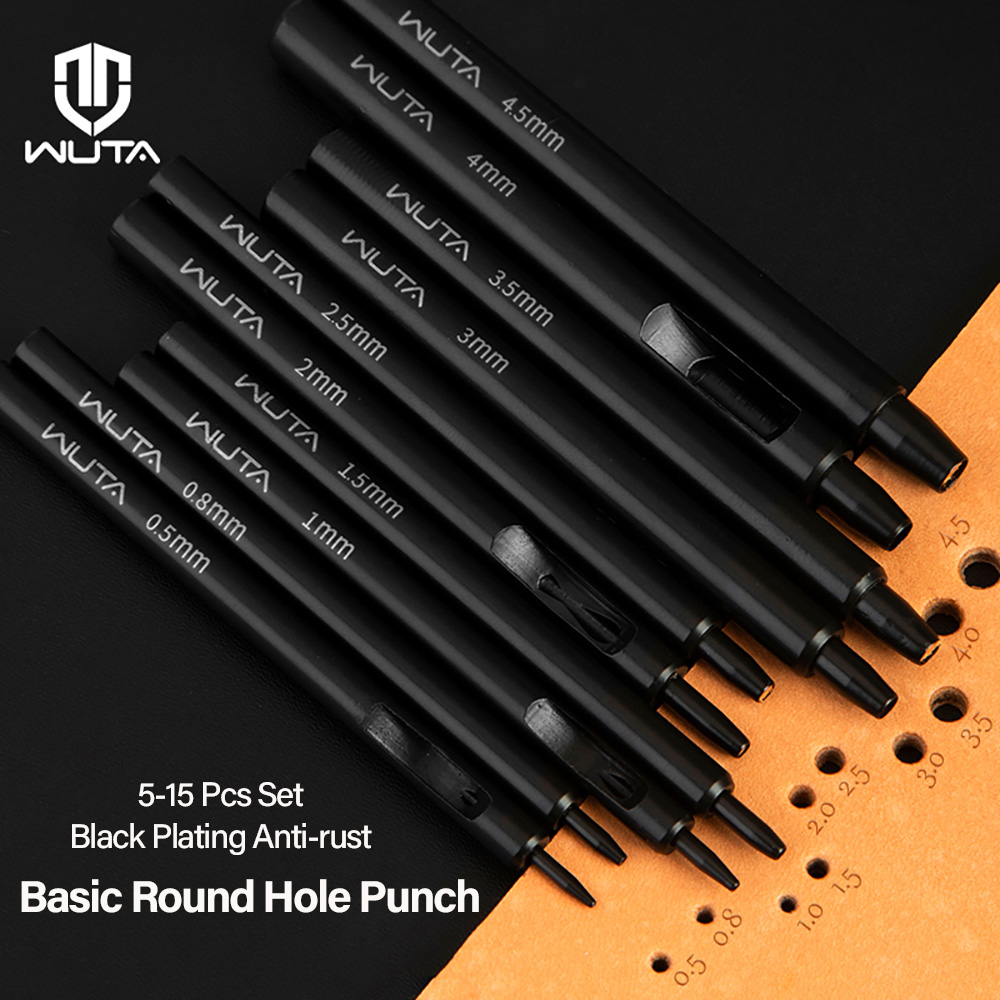 Leather Work Organiser - WUTA 5-15Pcs Basic Black Anti-rust Leather