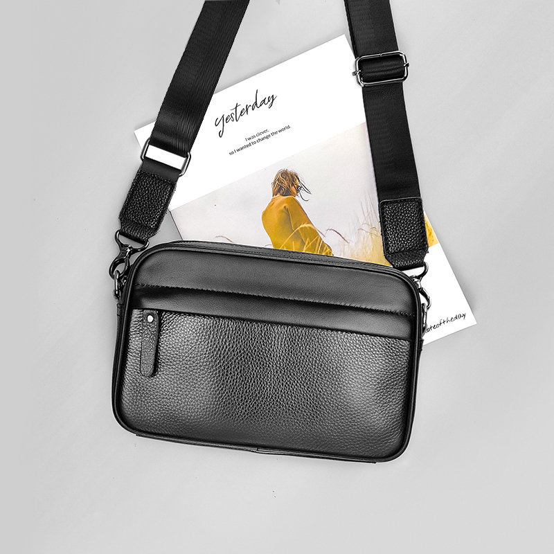 Leather Work Bag Mens - Men's Genuine Leather Shoulder Bag Top