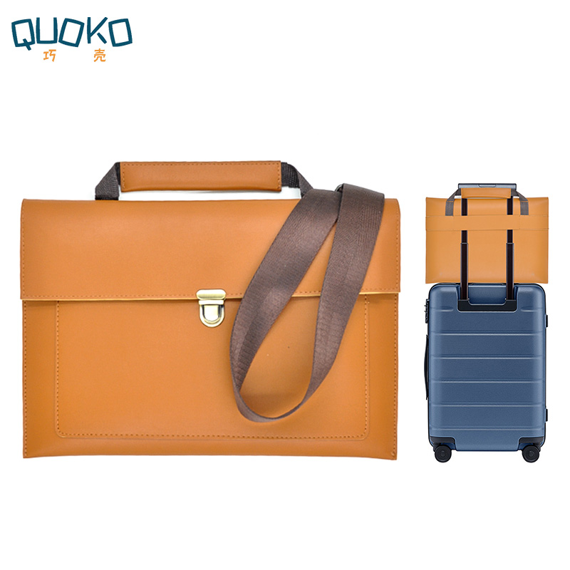 Leather Work Bag Mens - PU Leather women Laptop Bag Notebook