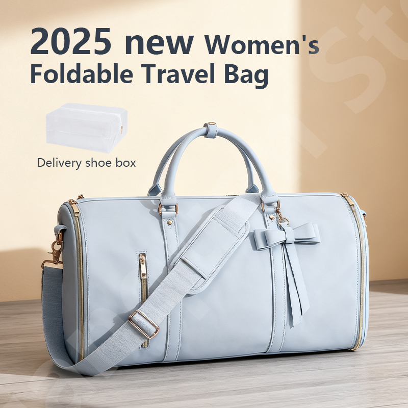 Leather Work Duffle - 2025 New Women's Waterproof Weekend Travel