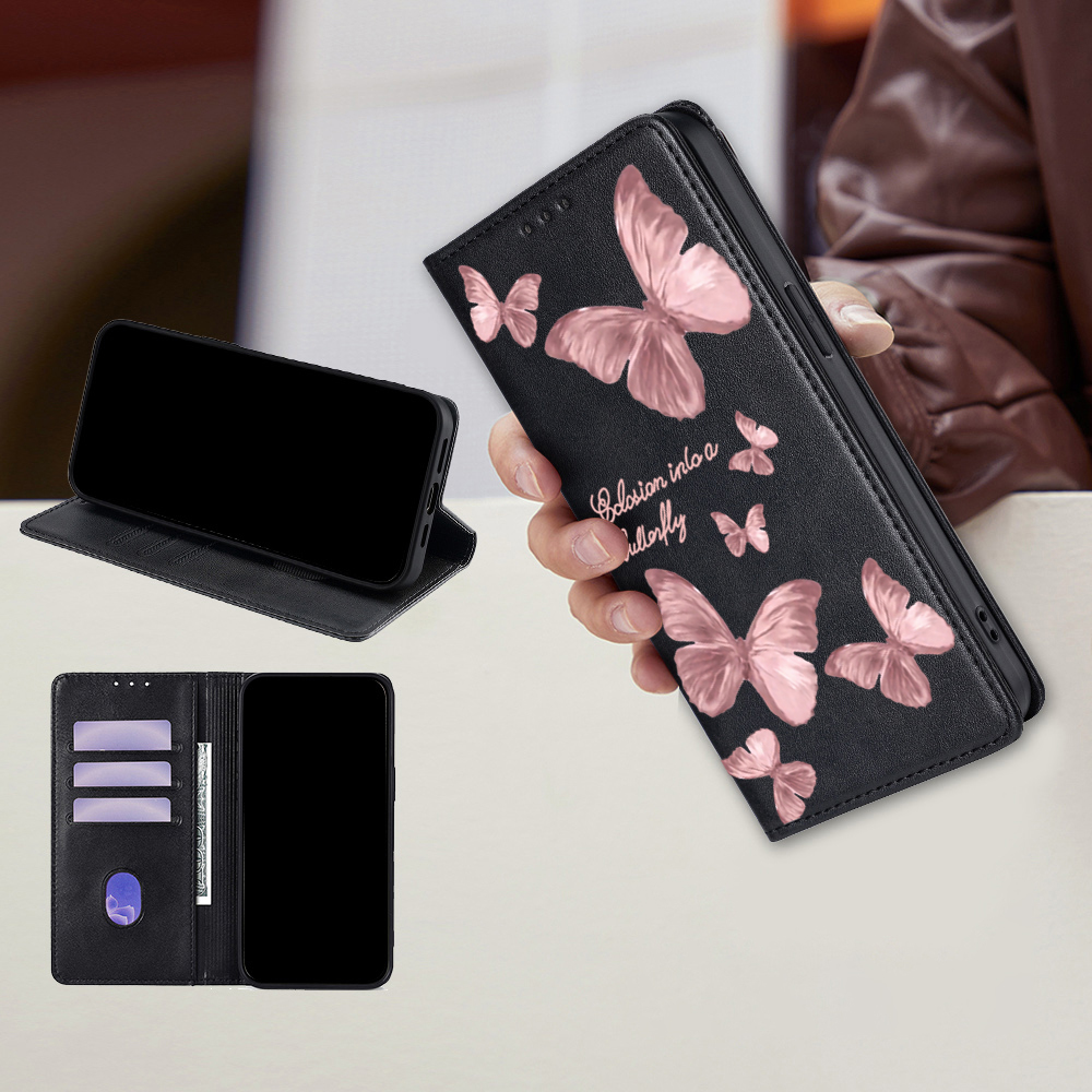 Pink butterfly Pattern Leather - Leatherwork Drawing ulasan dan harga