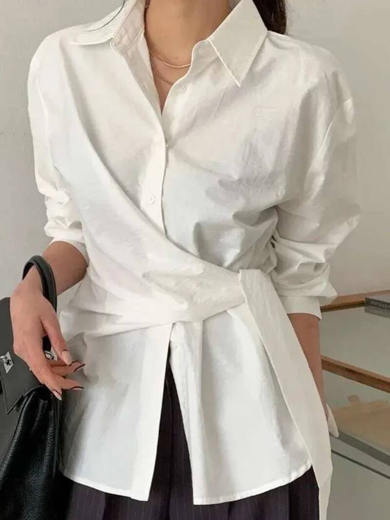 Style Temperament French Shirt - Leatherwork In French ulasan dan harga