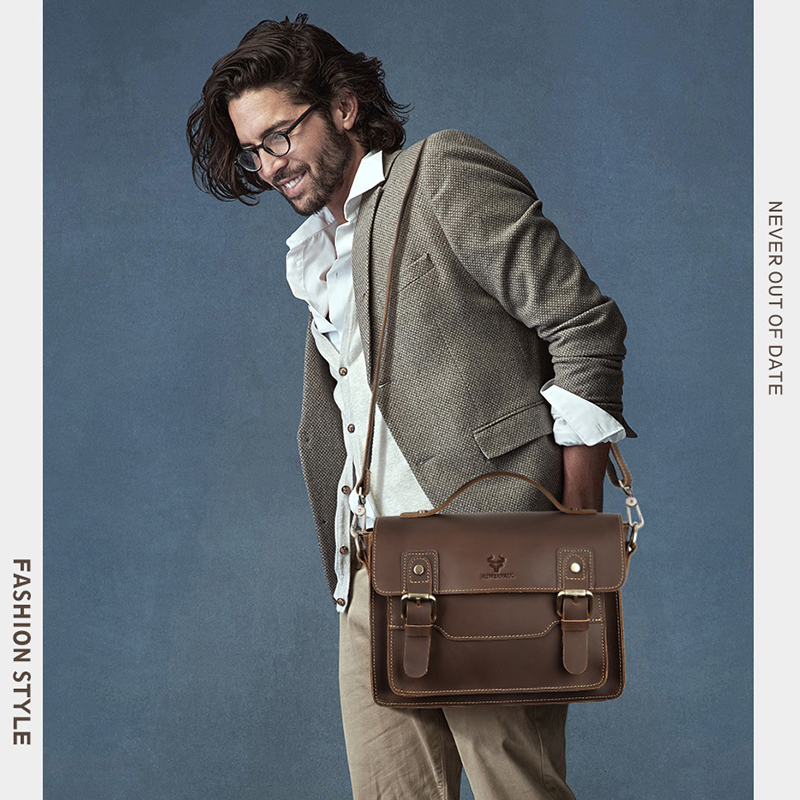 Men'S Shoulder Bag Top Layer G - Leather Work Bag Mens ulasan dan harga