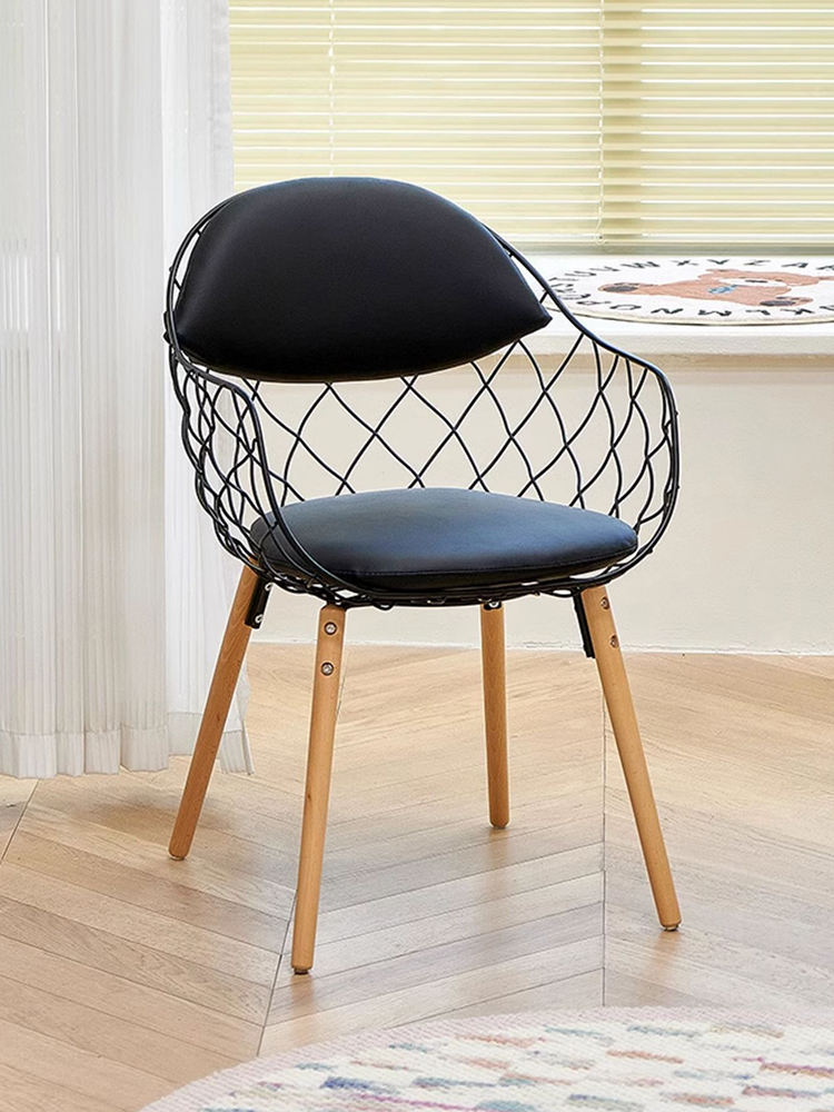 Creative Hollow Backrest Dinin - Leatherwork Table ulasan dan harga