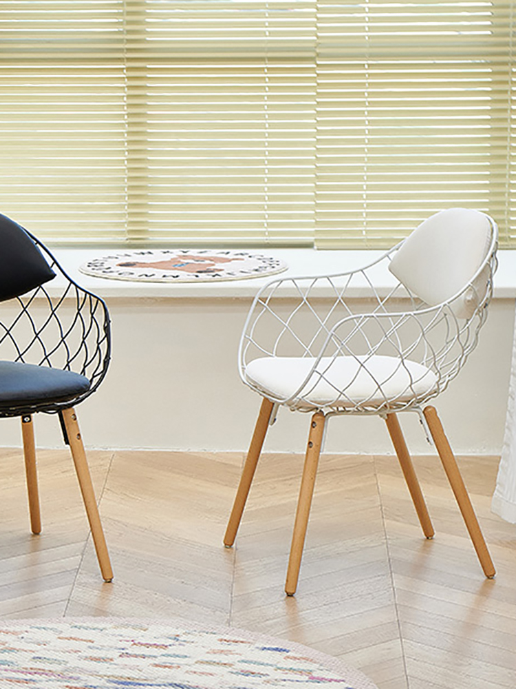 Creative Hollow Backrest Dinin - Leatherwork Table ulasan dan harga