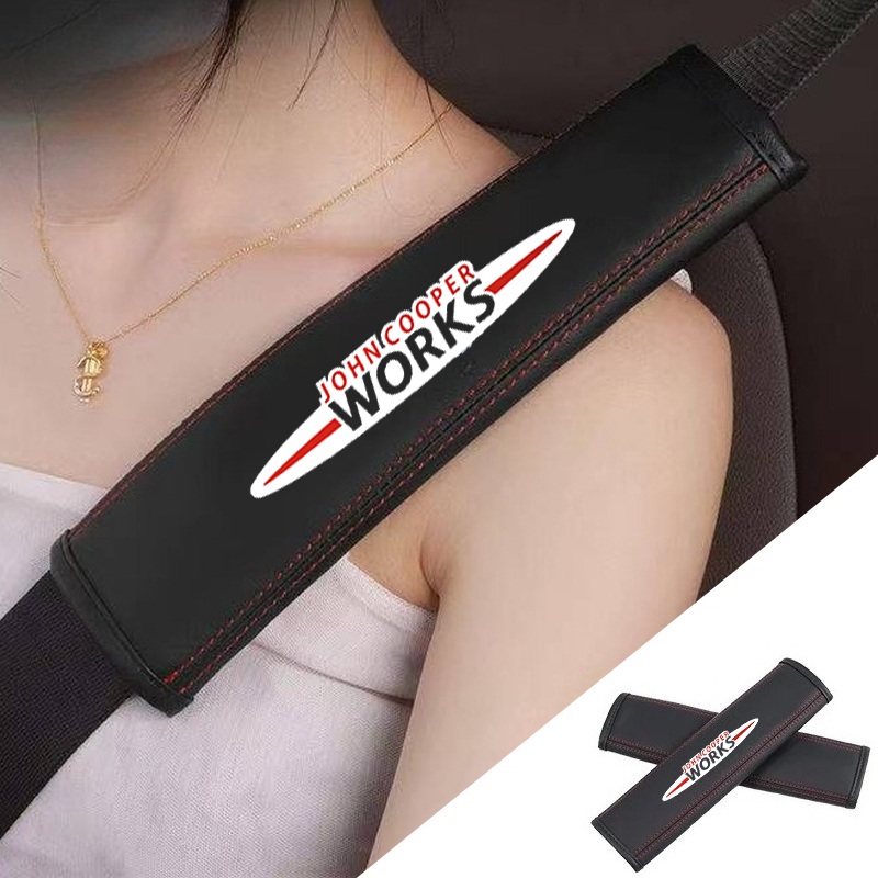 2pcs Car seat belt Nappa leath - Leather Works Near Me ulasan dan harga