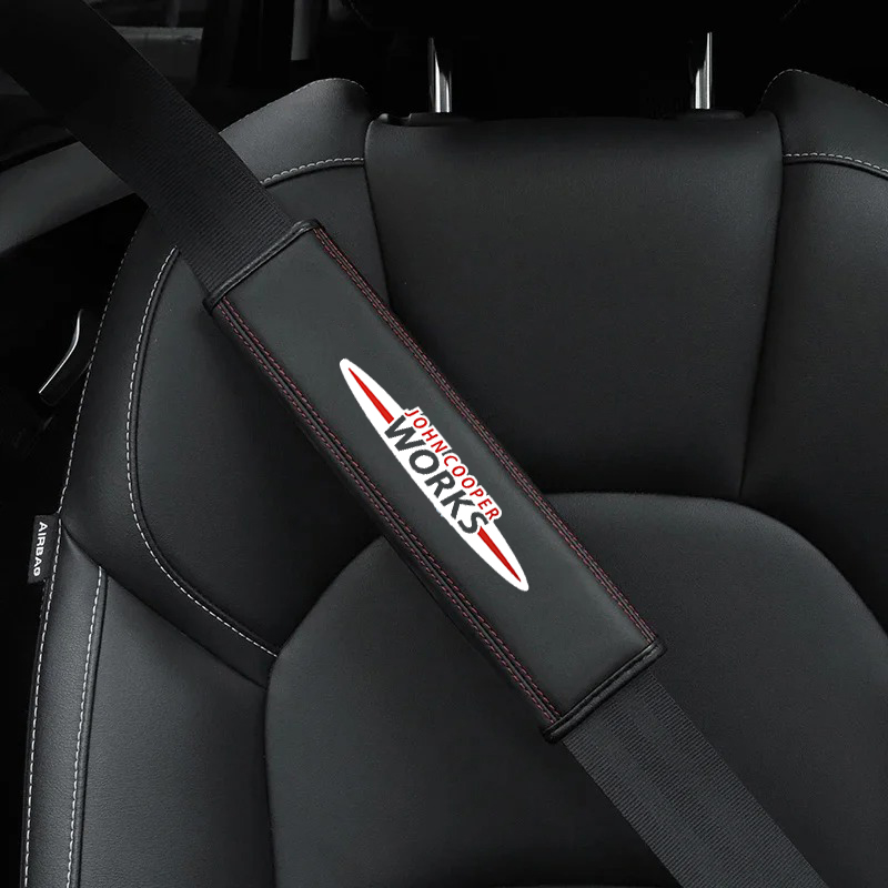 2pcs Car seat belt Nappa leath - Leather Works Near Me ulasan dan harga