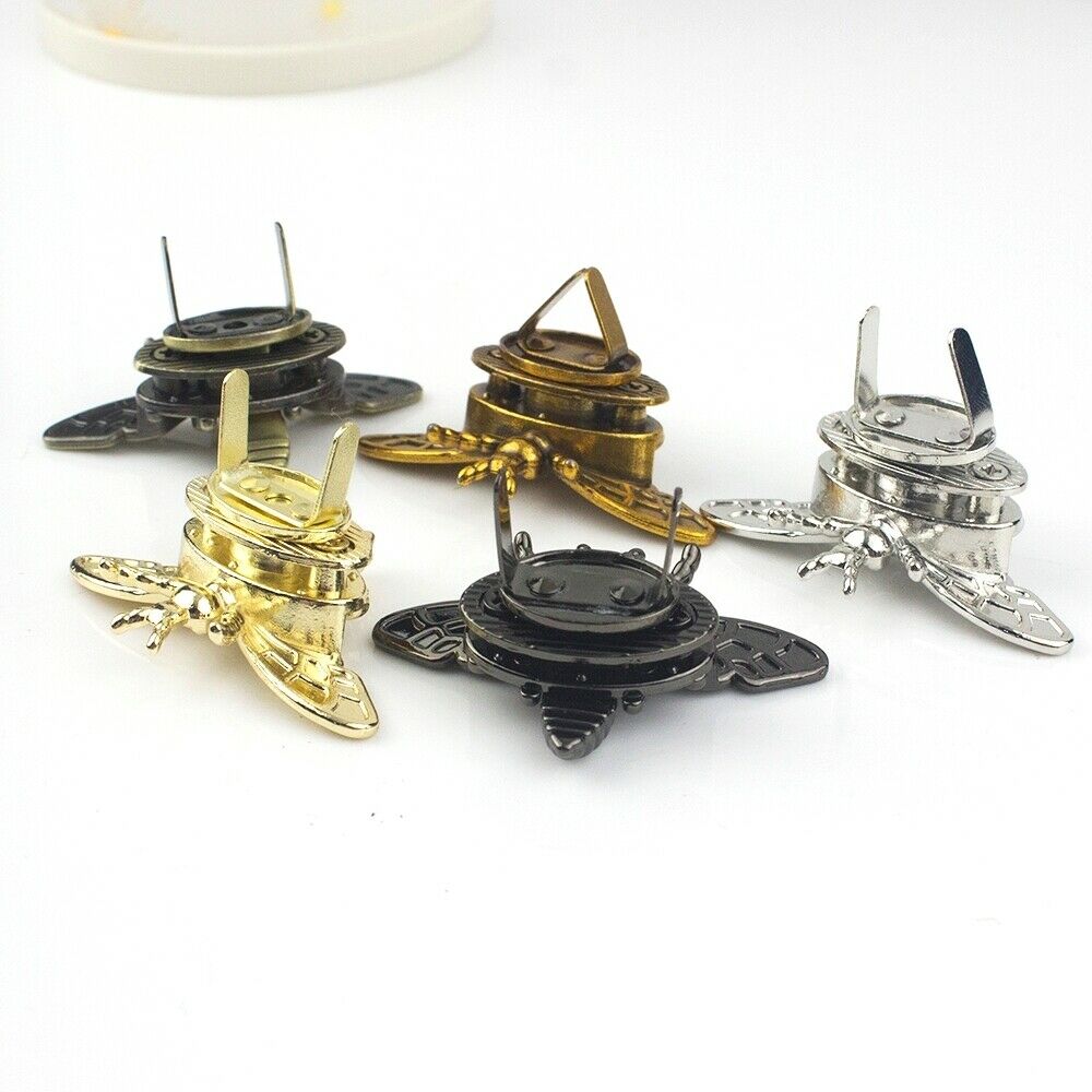 Metal Bee Shape Turn Lock Retr - Leatherwork Hardware ulasan dan harga