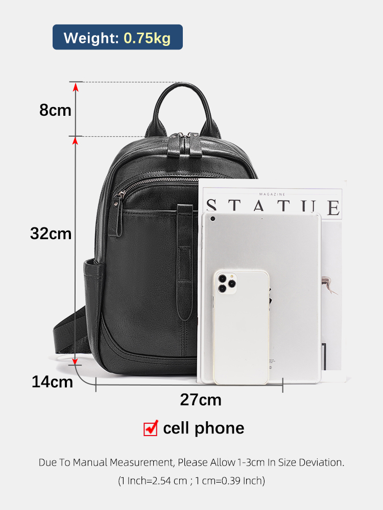 Zency Women's Genuine Leather  - Leather Work Womens Backpack ulasan dan harga