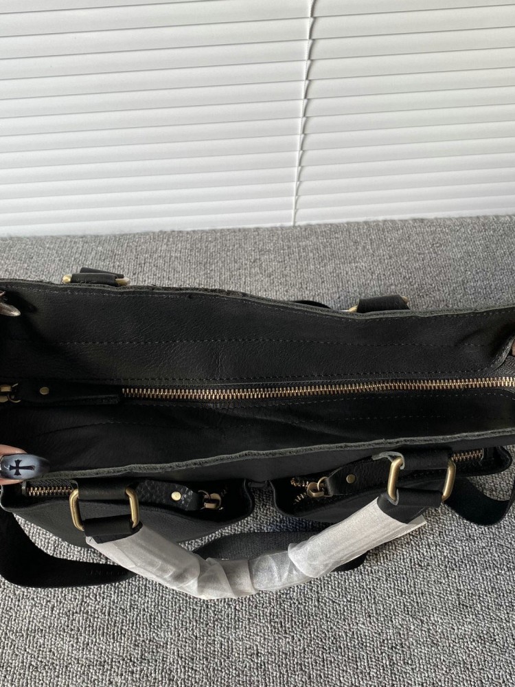 Vintage Cowskin Mens Briefcase - Leather Work Bag Mens ulasan dan harga