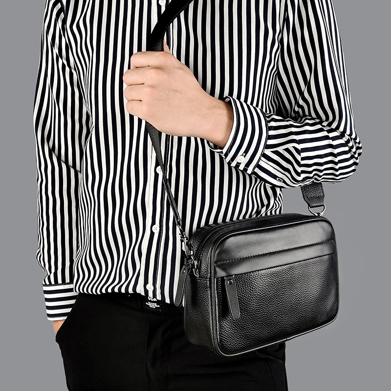 Men's Genuine Leather Shoulder - Leather Work Bag Mens ulasan dan harga