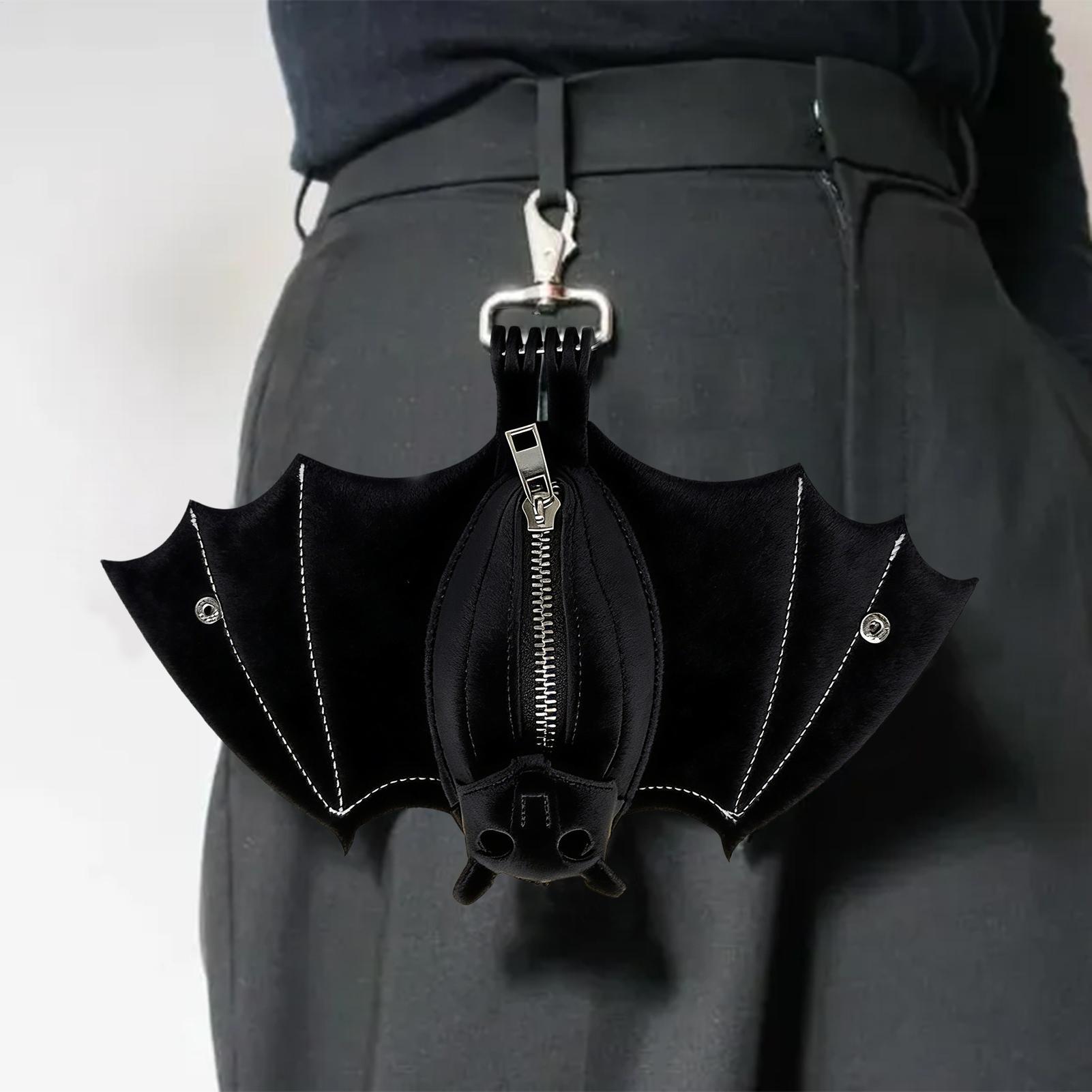 Coin Purse PU Leather Bat Goth - Leather Work Bag Mens ulasan dan harga