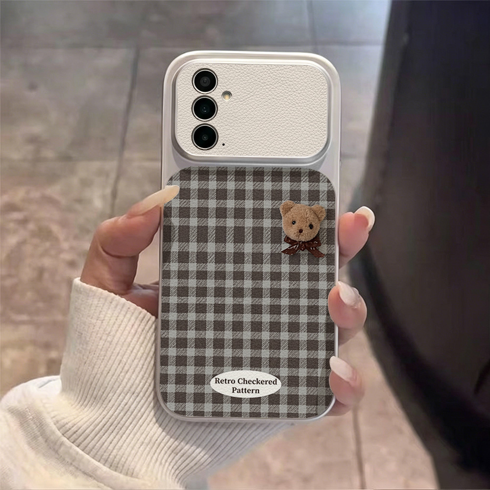 Cute Bear Phone Case For Samsu - Leatherwork Drawing ulasan dan harga