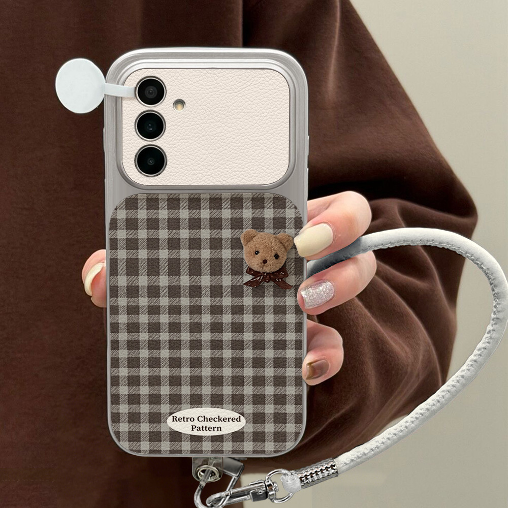 Cute Bear Phone Case For Samsu - Leatherwork Drawing ulasan dan harga