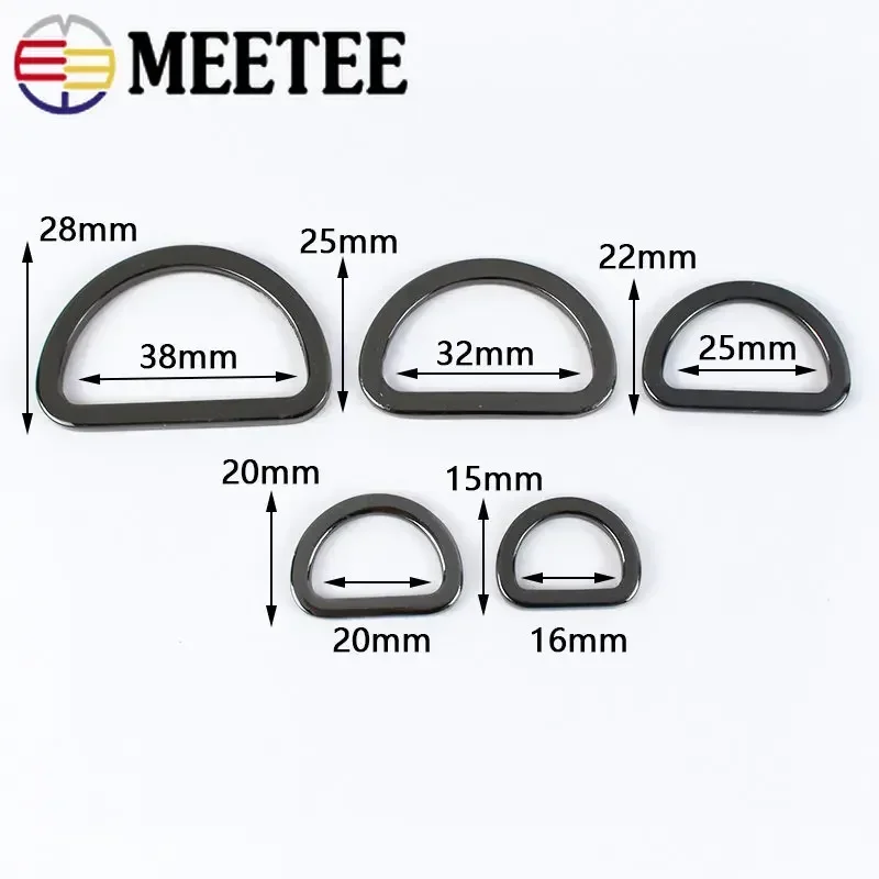 50Pcs 16-38mm D Rings Metal Bu - Leatherwork Hardware ulasan dan harga