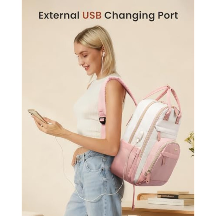 Backpack for Women, Laptop Bac - Leather Work Womens Backpack ulasan dan harga
