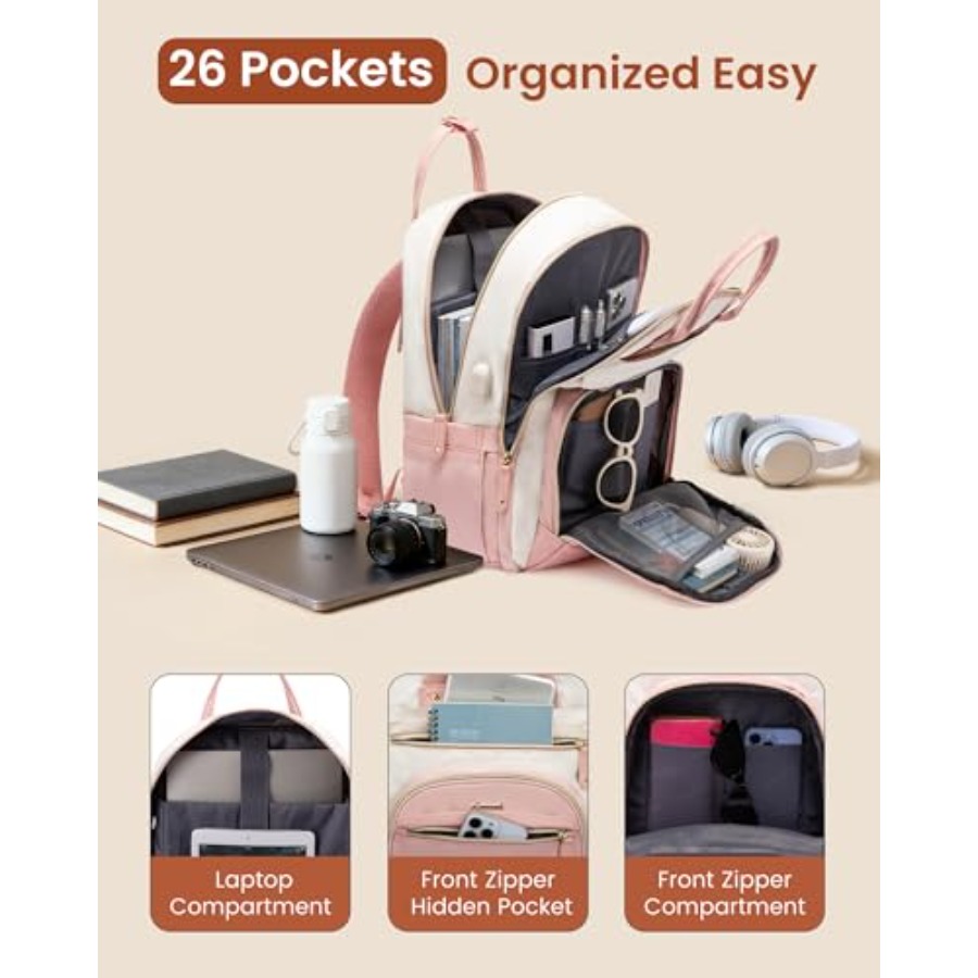 Backpack for Women, Laptop Bac - Leather Work Womens Backpack ulasan dan harga