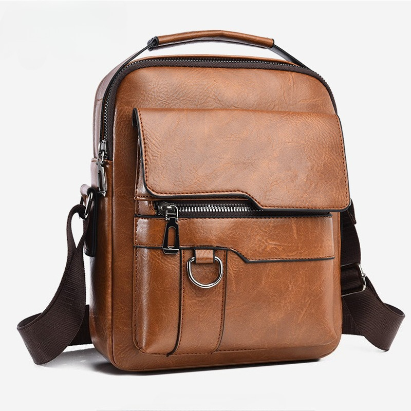 Hot Fashion Korean Style Men C - Leather Work Bag Mens ulasan dan harga