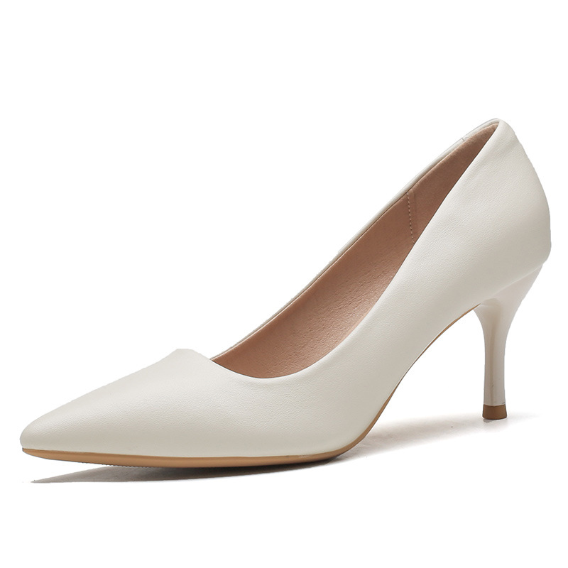 High-heeled women's slim heel  - Leatherwork In French ulasan dan harga