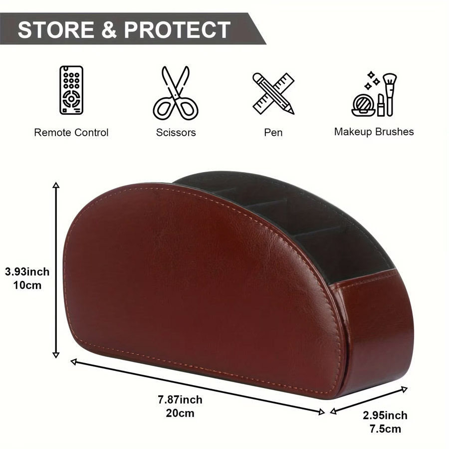 1Pc 5 Grid PU Leather Desktop  - Leatherwork Desk ulasan dan harga