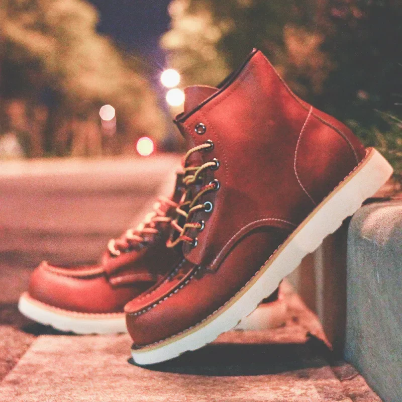 Genuine Leather Men's Boots Vi - Leather Work Organiser ulasan dan harga