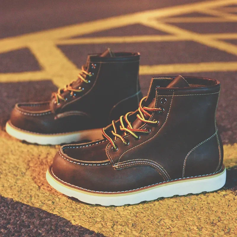 Genuine Leather Men's Boots Vi - Leather Work Organiser ulasan dan harga