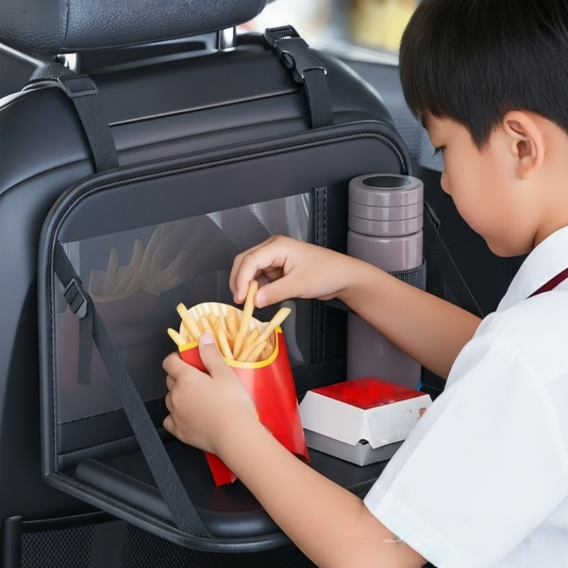 Car Seatback Organizer Foldabl - Leatherwork Desk ulasan dan harga