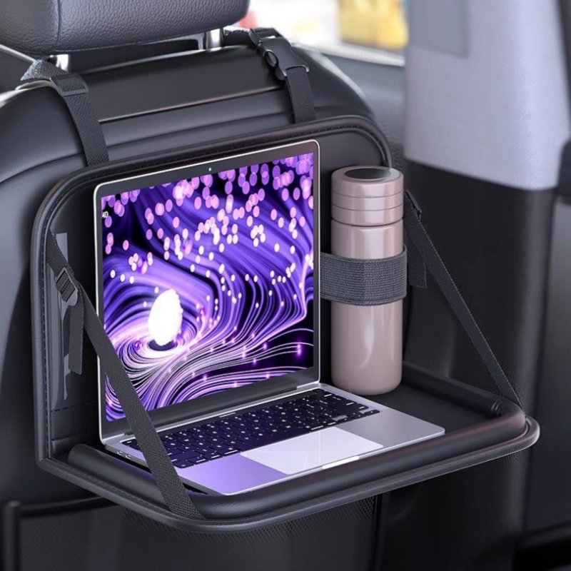 Car Seatback Organizer Foldabl - Leatherwork Desk ulasan dan harga