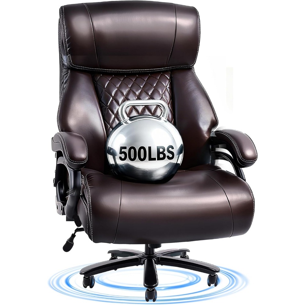 High-Capacity Office Chair for - Leather Work Leather ulasan dan harga