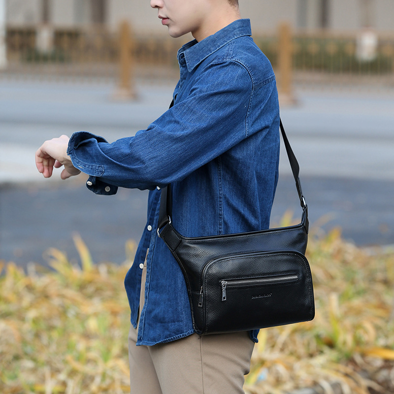 Leather new commercial waterpr - Leather Work Bag Mens ulasan dan harga