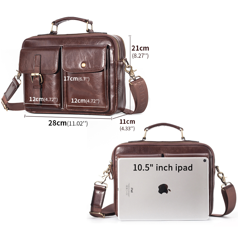 Brand New Cowhide Leather Mess - Leather Work Bag Mens ulasan dan harga
