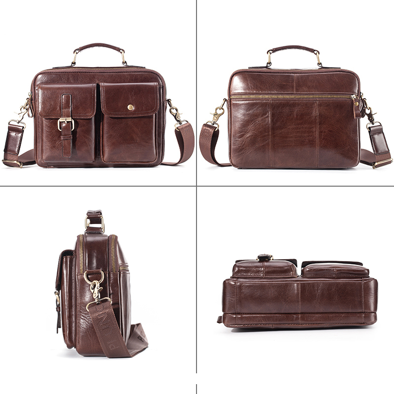 Brand New Cowhide Leather Mess - Leather Work Bag Mens ulasan dan harga