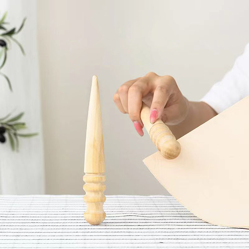 1PC Wood Leather Solid Wood Ro - Leather Work Organiser ulasan dan harga
