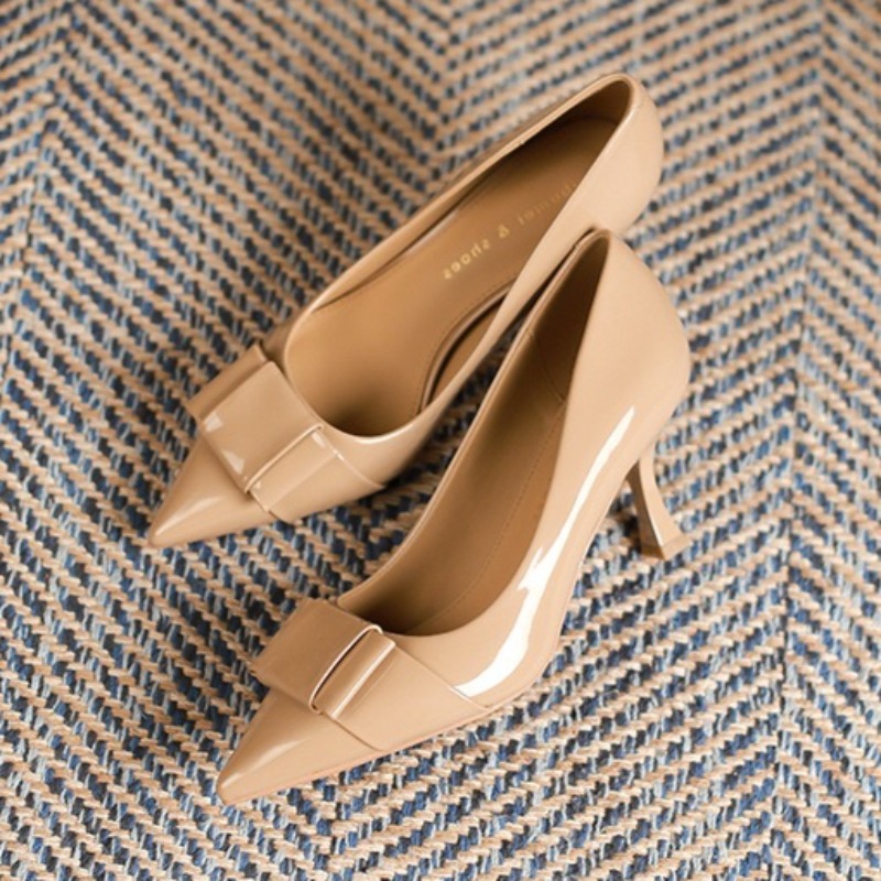 Heels for Ladies Pointed Stile - Leatherwork In French ulasan dan harga