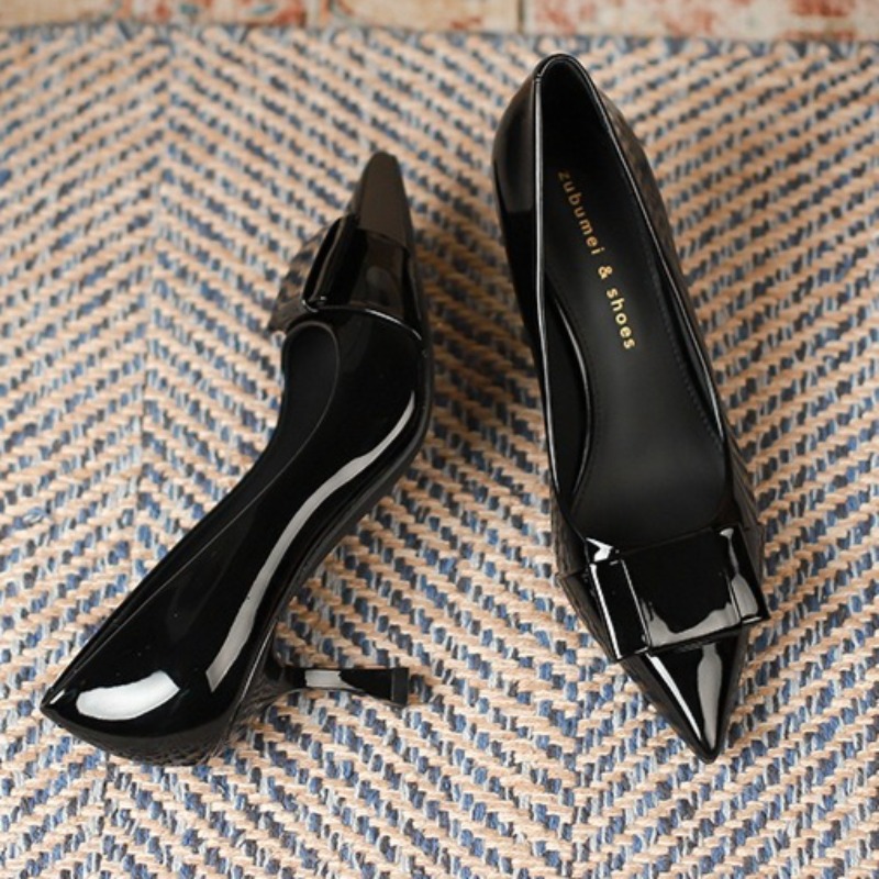Heels for Ladies Pointed Stile - Leatherwork In French ulasan dan harga