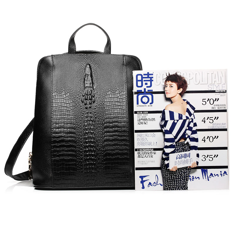 Zency Women's Crocodile Leathe - Leather Work Womens Backpack ulasan dan harga