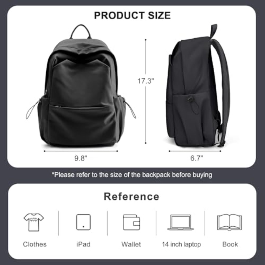 Black Backpack for Women, Smal - Leather Work Womens Backpack ulasan dan harga
