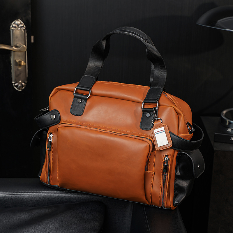 Trendy Men's Shoulder Bag Retr - Leather Work Bag Mens ulasan dan harga
